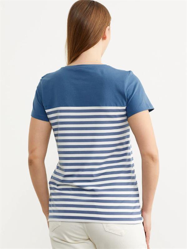 60036 Marine Düğme Detay Polo Yaka Kısa Kol Tshirt