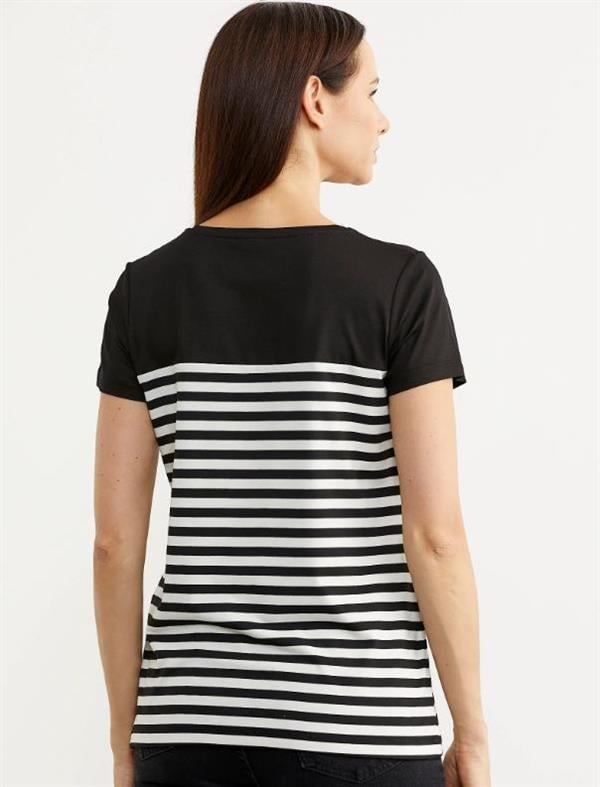 60036 Marine Düğme Detay Polo Yaka Kısa Kol Tshirt