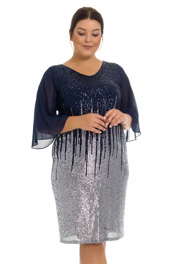 7019 BB Zigzag Desen Pulpayet Kısa Elbise