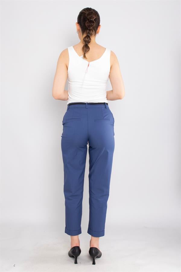 70817 Kanvas Duble Paça Kemerli Pantolon
