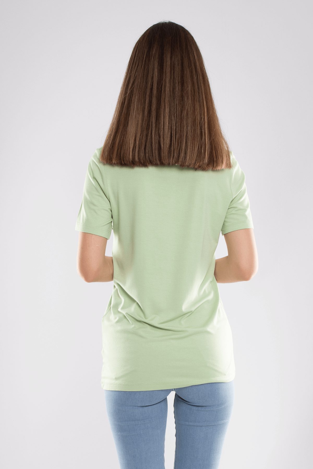 75733 Kendinden Parçalı Cep Detaylı Kadın Tshirt08