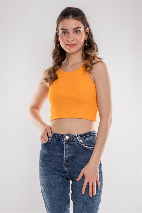 75850 Yüzücü Model Kadın Crop Pamuklu Atlet