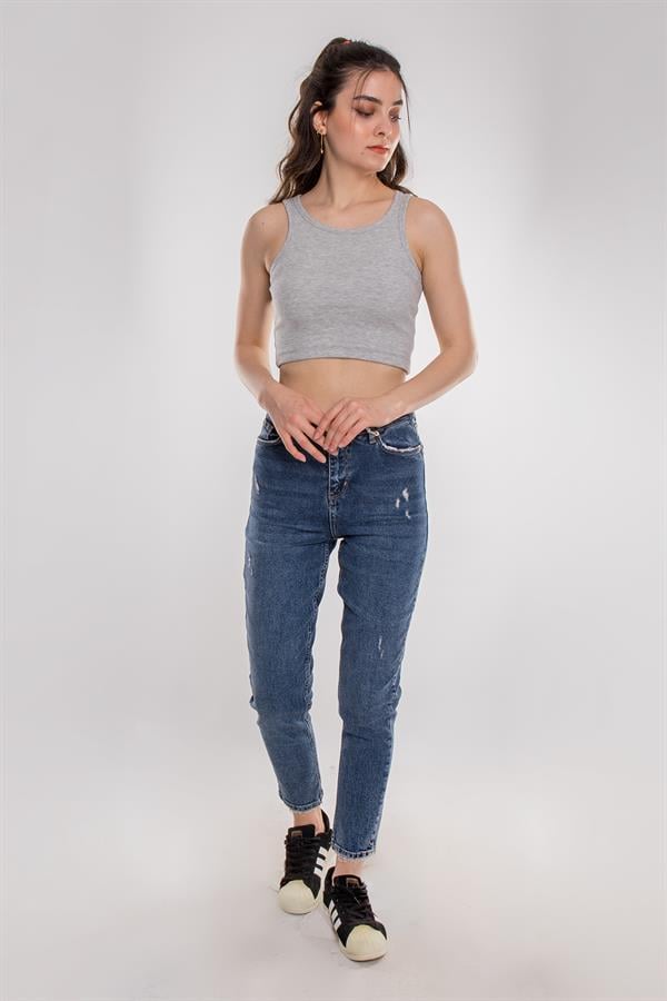 75850 Yüzücü Model Kadın Crop Pamuklu Atlet