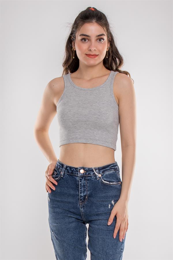 75850 Yüzücü Model Kadın Crop Pamuklu Atlet