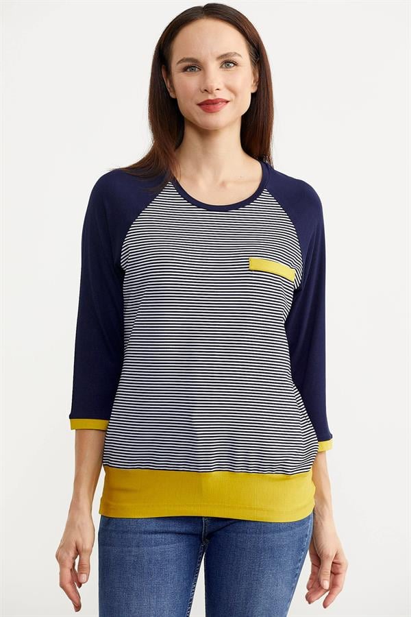 75981 Uzun Kol Çizgili Tunik Tshirt