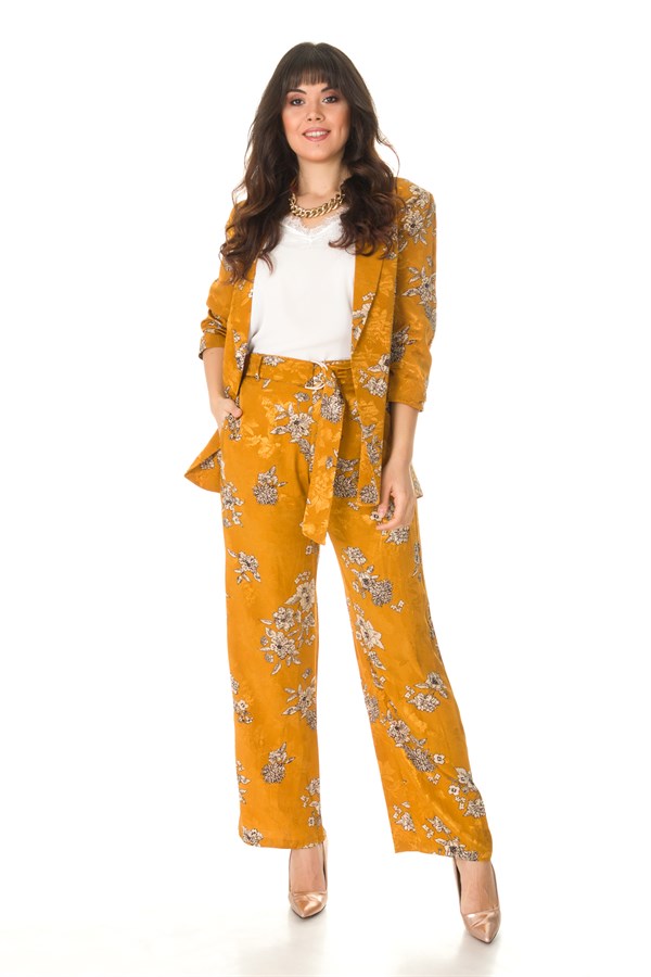 7961 DESENLİ PARLAK SATEN PANTOLON