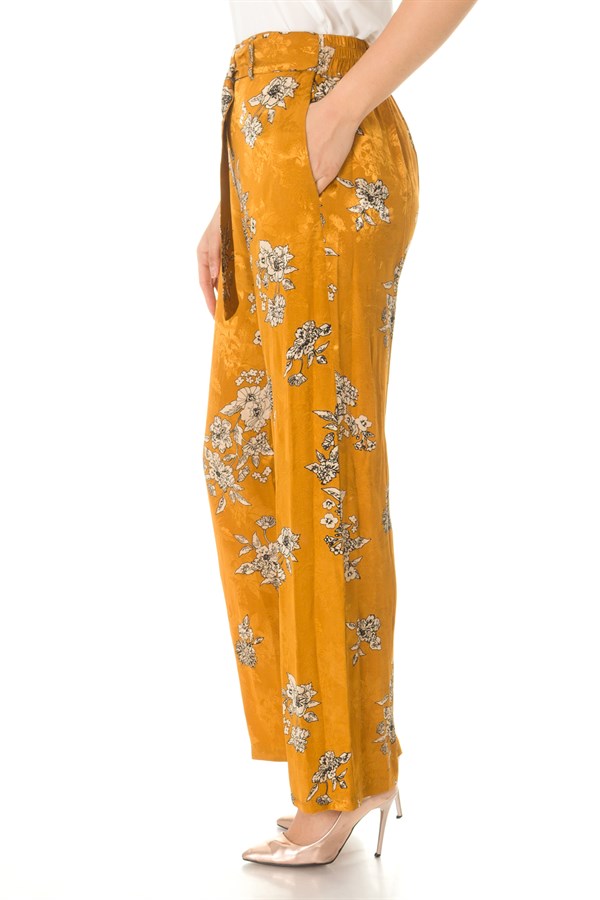 7961 DESENLİ PARLAK SATEN PANTOLON