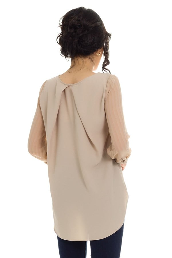 80892 Yaka Metalli Detaylı Bluz