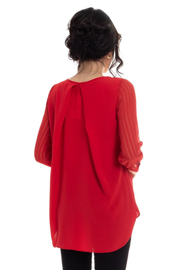 80892 Yaka Metalli Detaylı Bluz