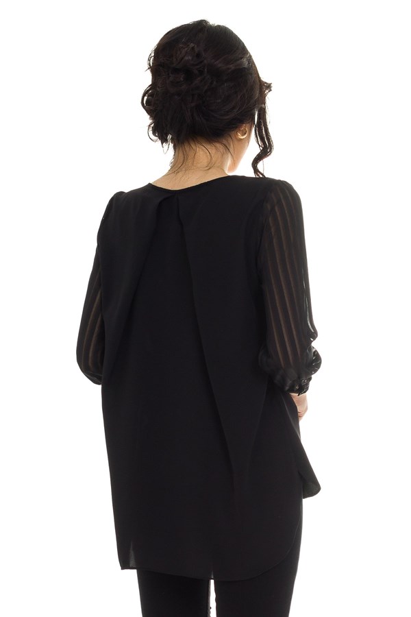 80892 Yaka Metalli Detaylı Bluz