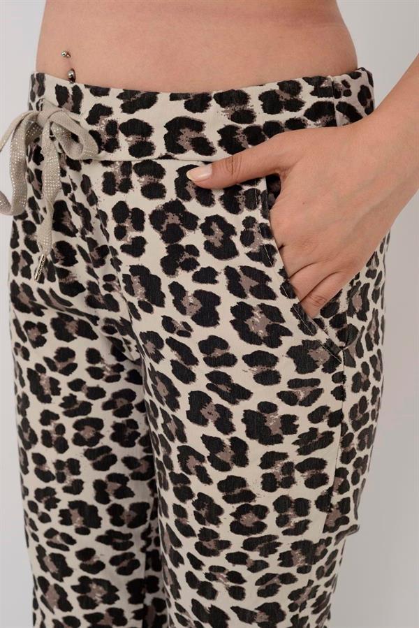 8115 Düz Desen Paça Duble Pantolon