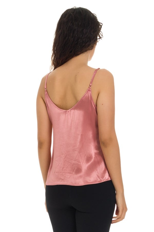81258 DANTELLİ PARLAK SATEN ATLET