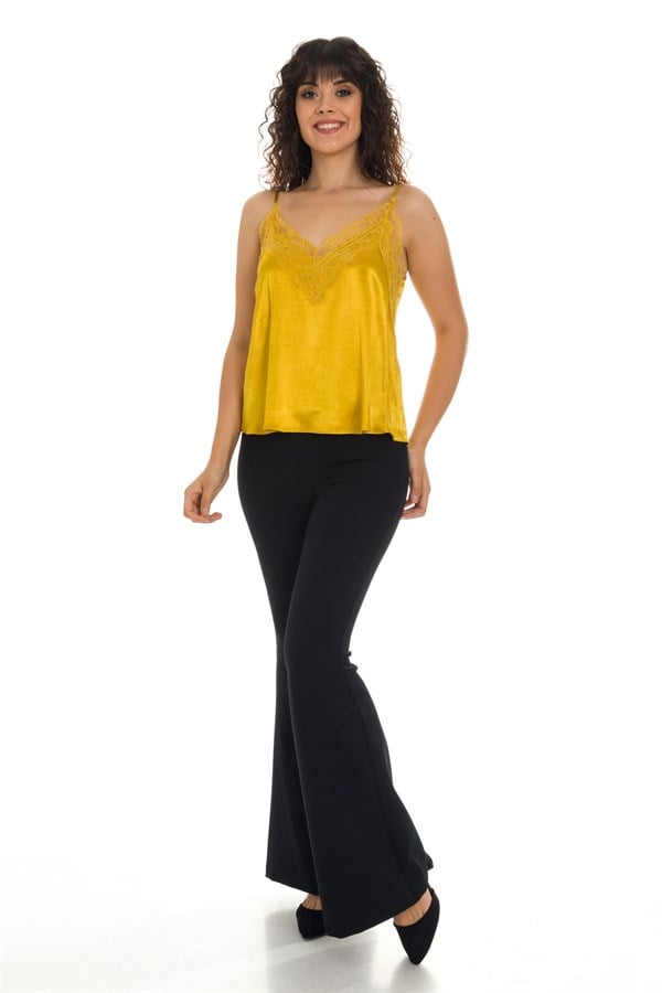 81258 DANTELLİ PARLAK SATEN ATLET