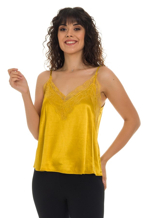 81258 DANTELLİ PARLAK SATEN ATLET