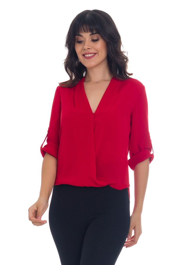 81268 TRUVAKAR KOL ŞİFON BLUZ