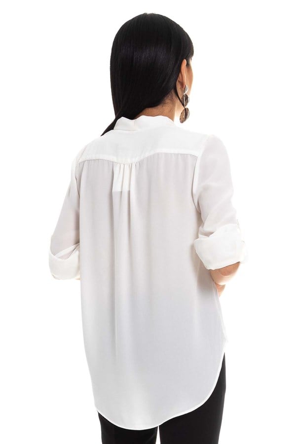 81268 TRUVAKAR KOL ŞİFON BLUZ