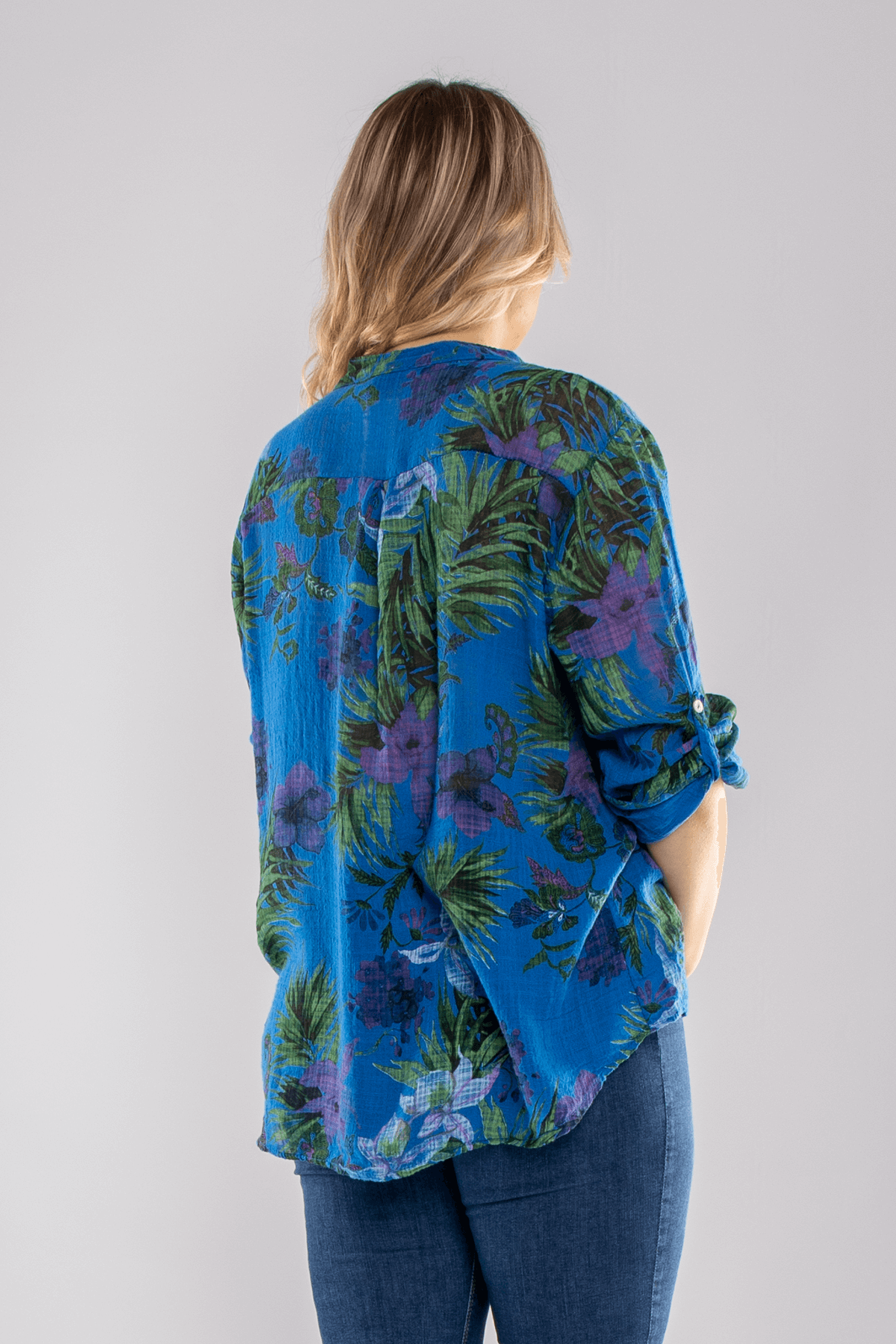 83931-6 Lilyum Desen Pamuklu Bluz