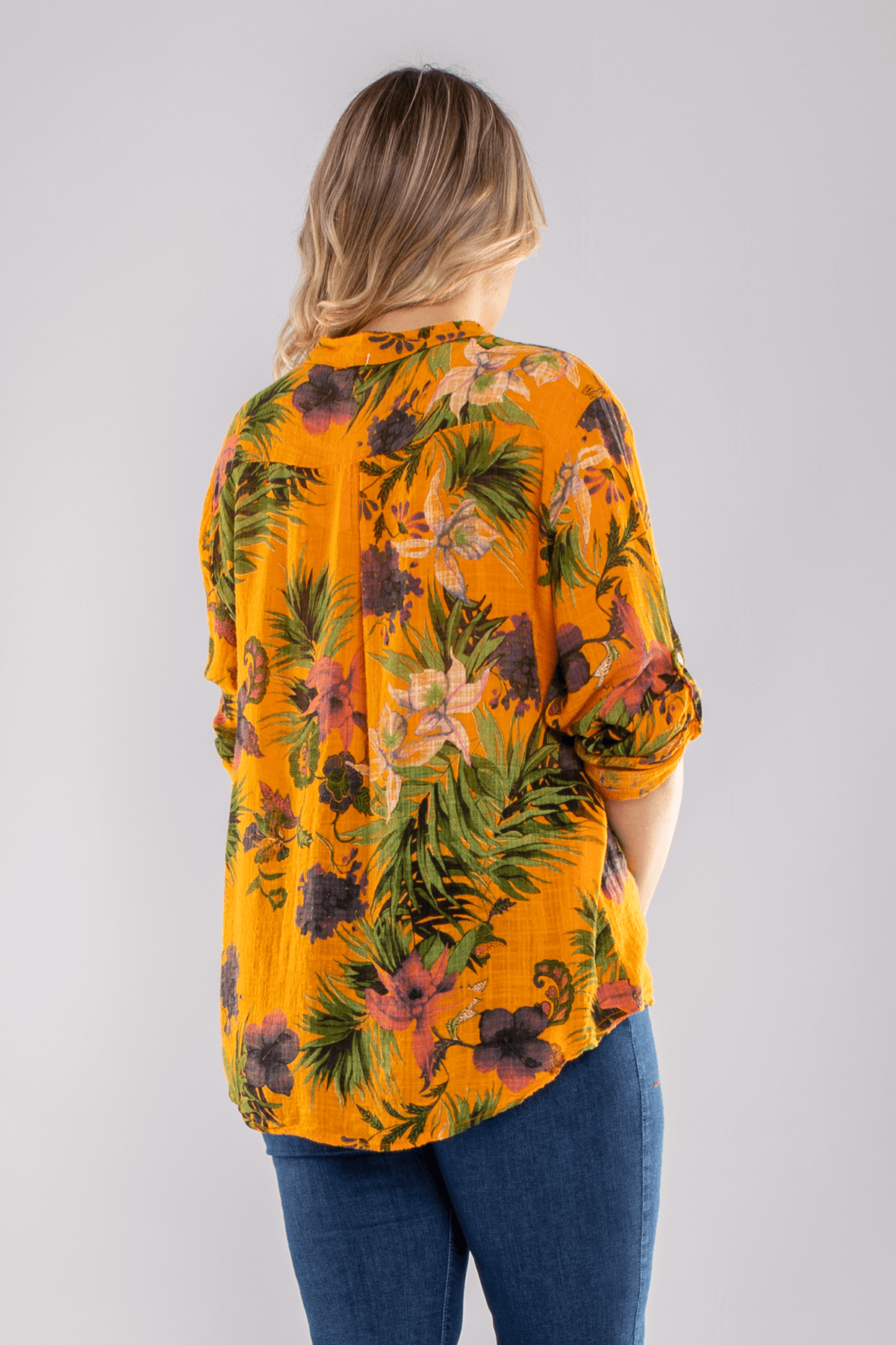 83931-6 Lilyum Desen Pamuklu Bluz