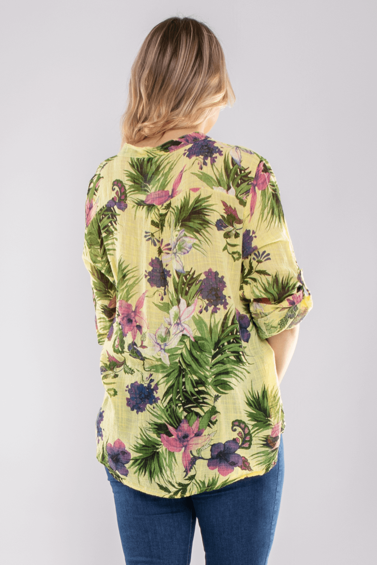 83931-6 Lilyum Desen Pamuklu Bluz