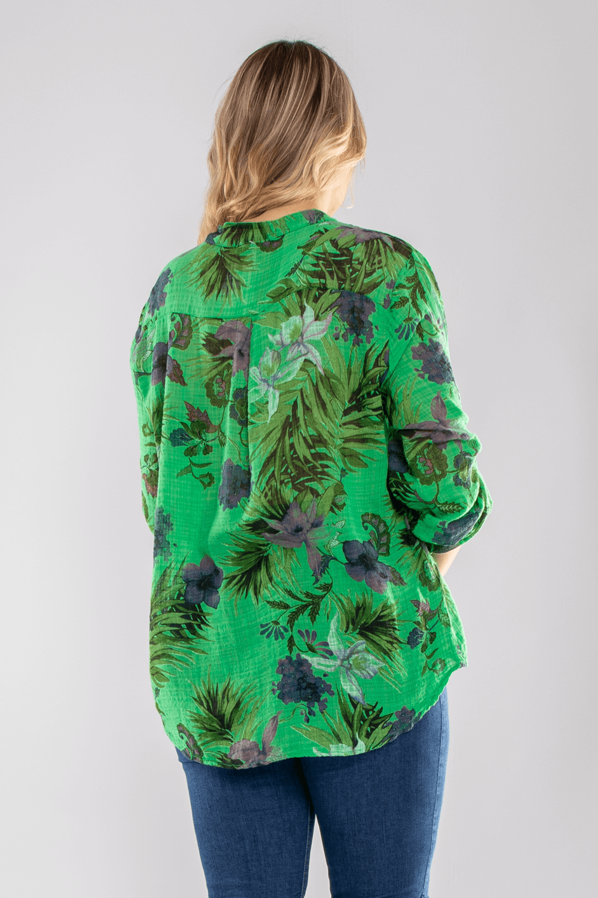 83931-6 Lilyum Desen Pamuklu Bluz