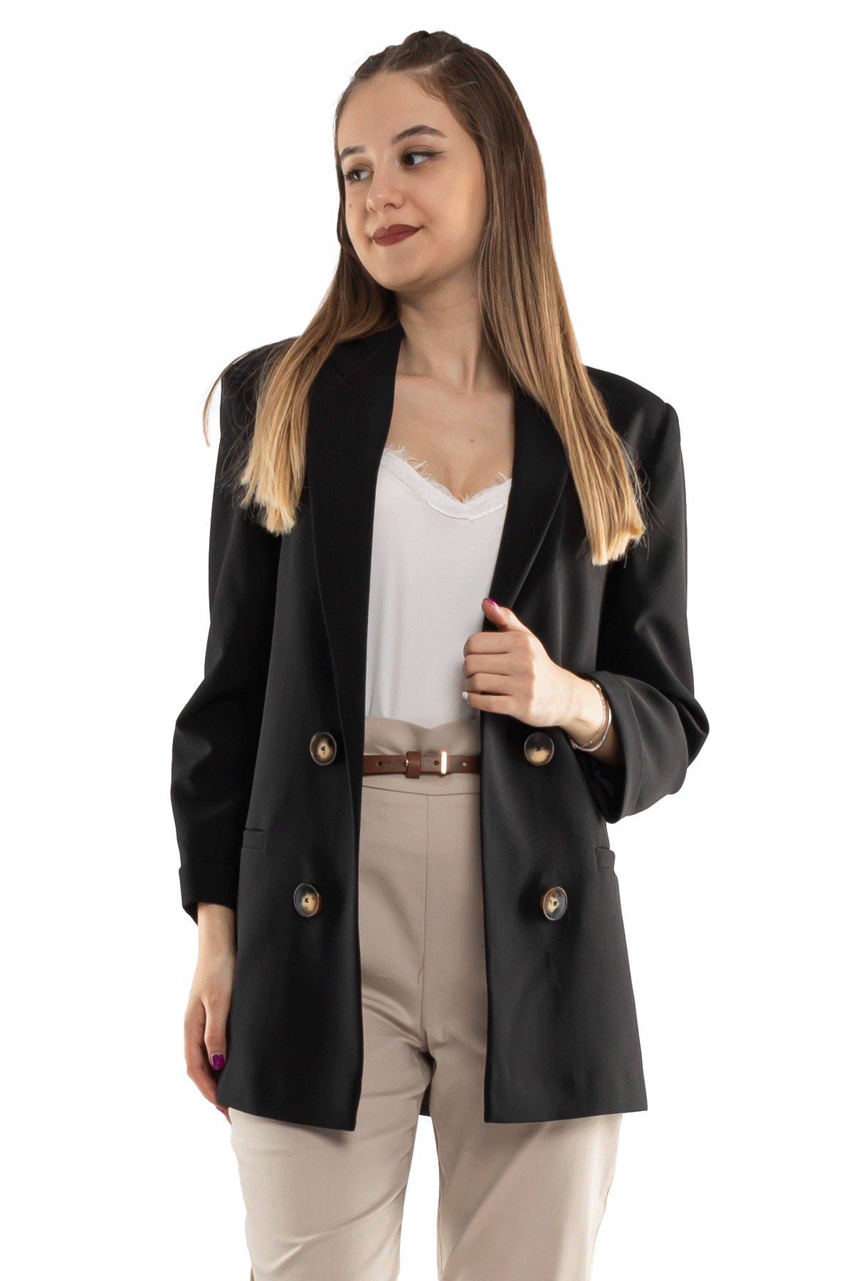 90491 4 Düğme Blazer Ceket