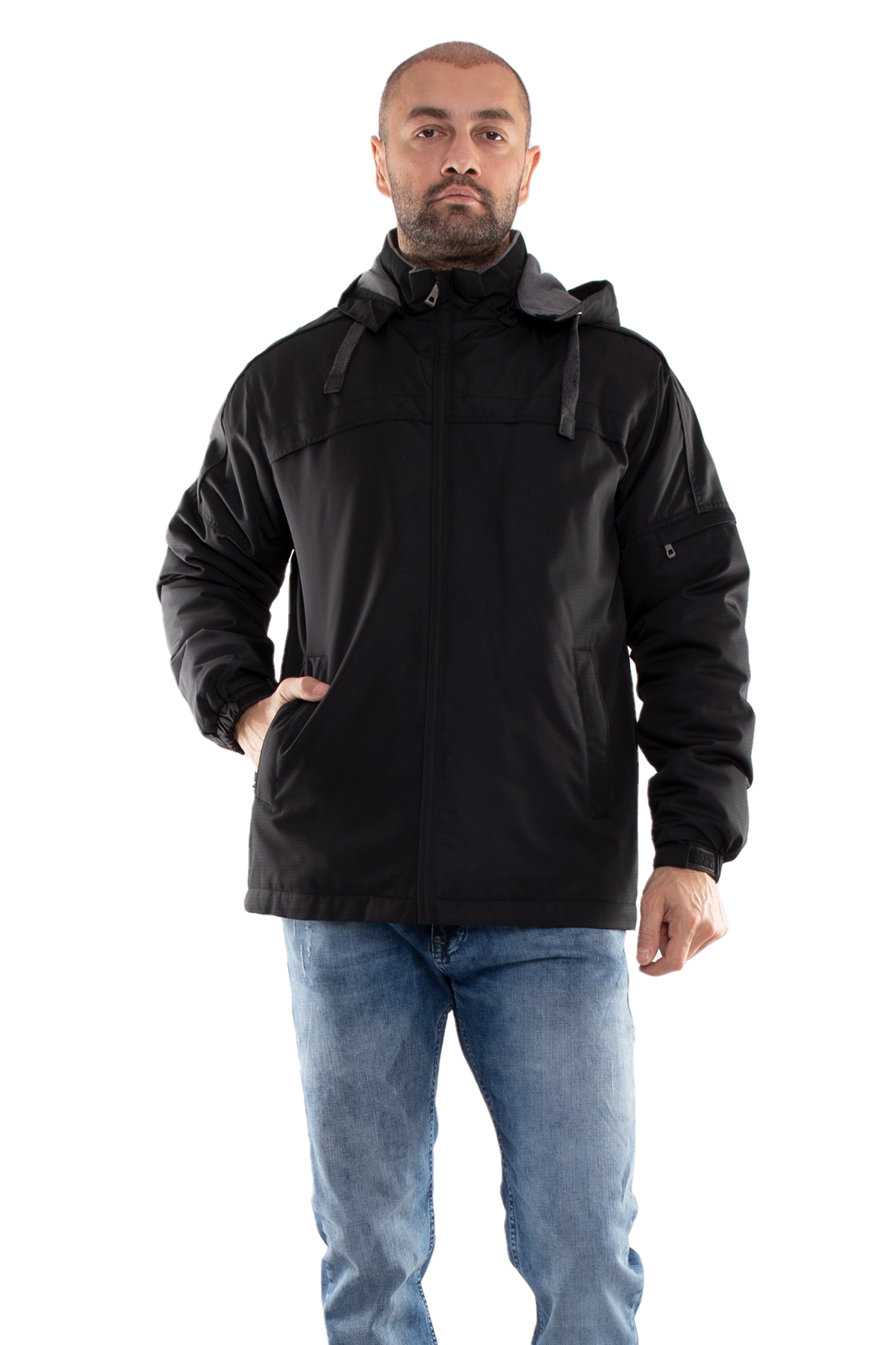 99359-288 RegularFit Kol Ucu Lastikli İçi Polarlı Paraşüt Kumaş Erkek Mont