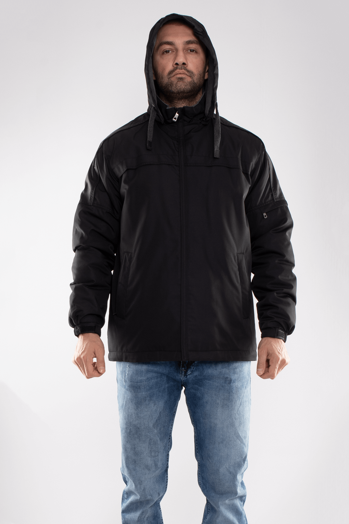 99359-288 RegularFit Kol Ucu Lastikli İçi Polarlı Paraşüt Kumaş Erkek Mont