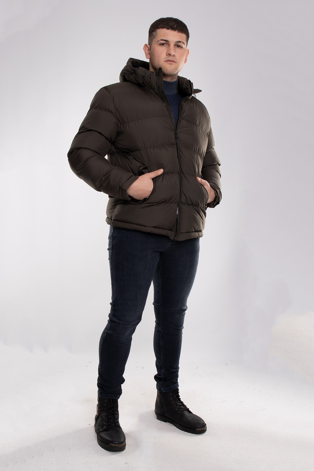 99424-304 Regular Fit  Kapşonlu Erkek Şişme Mont