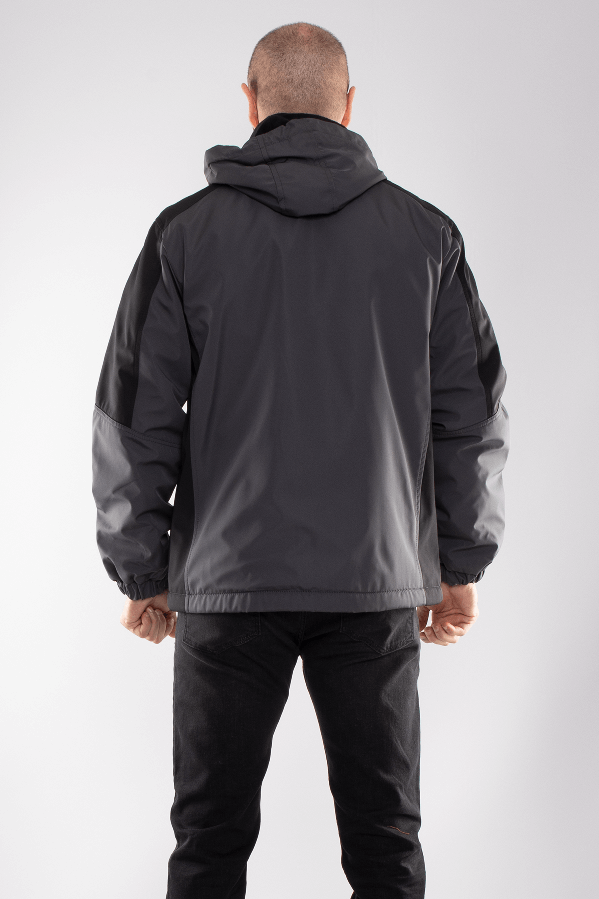 99437-287 RegularFit Kapşonlu Kısa İkiRenkli Erkek Mont