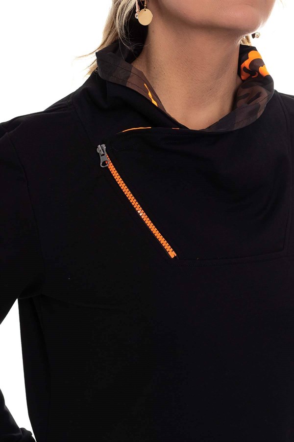 AN2074 Fermuarlı Sweat Elbise