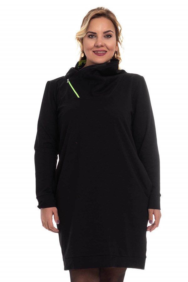 AN2074 Fermuarlı Sweat Elbise