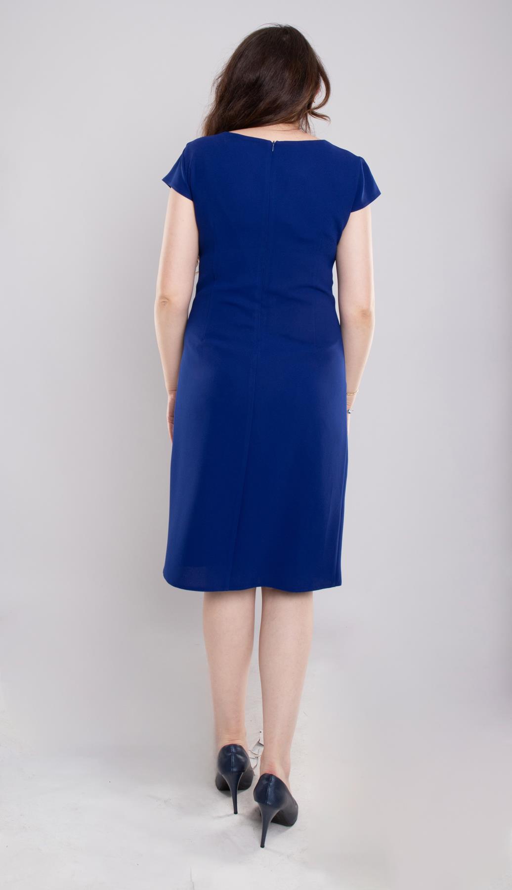 103 Büyük Beden Vyaka Patı Eteği Taşlı Kısa Krep Elbise