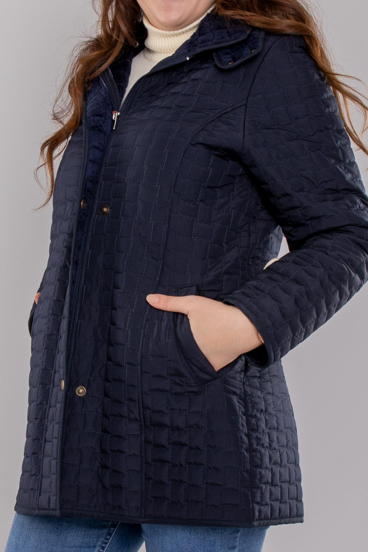 1059 Büyük Beden İçi Kürklü Kapitone Kadın Mont