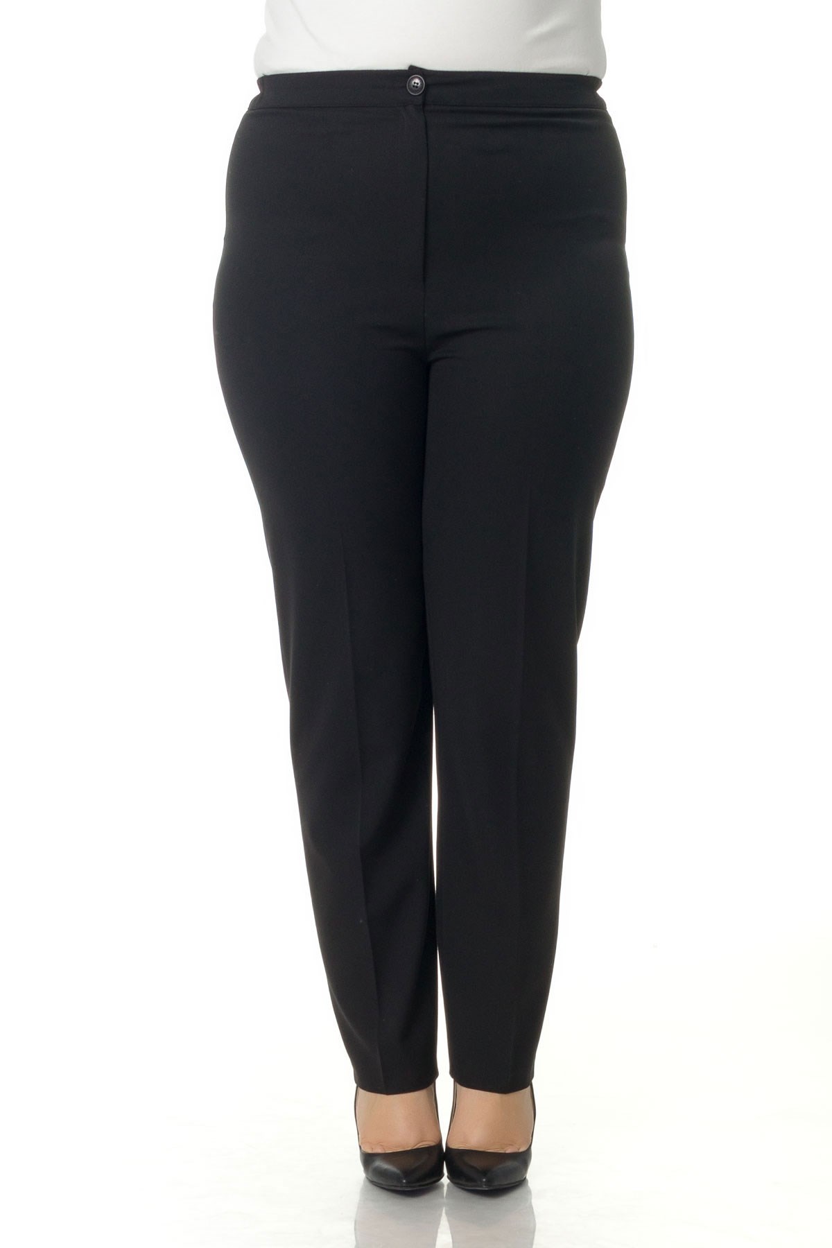 11264 Beli Lastikli Kumaş Pantolon