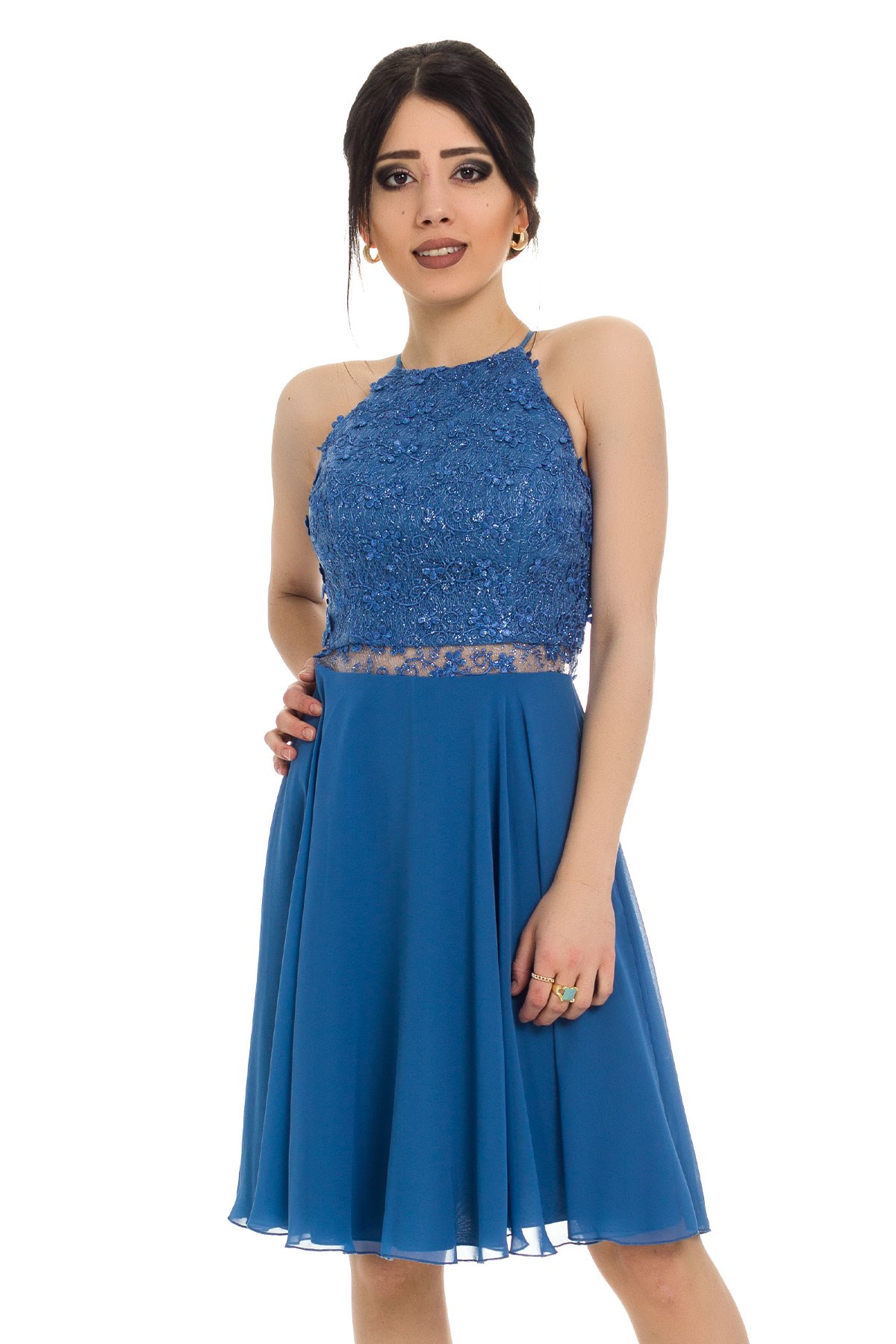 1147 KB 3D Detay Kısa Elbise