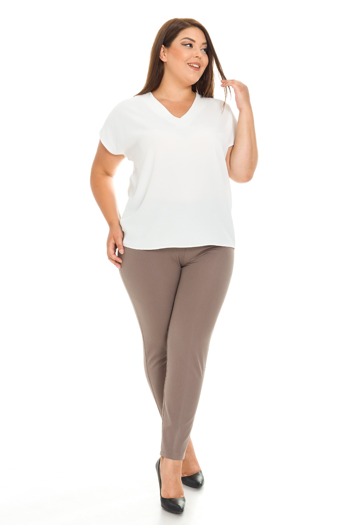 11634 YAN CEP KLASİK KREP PANTOLON