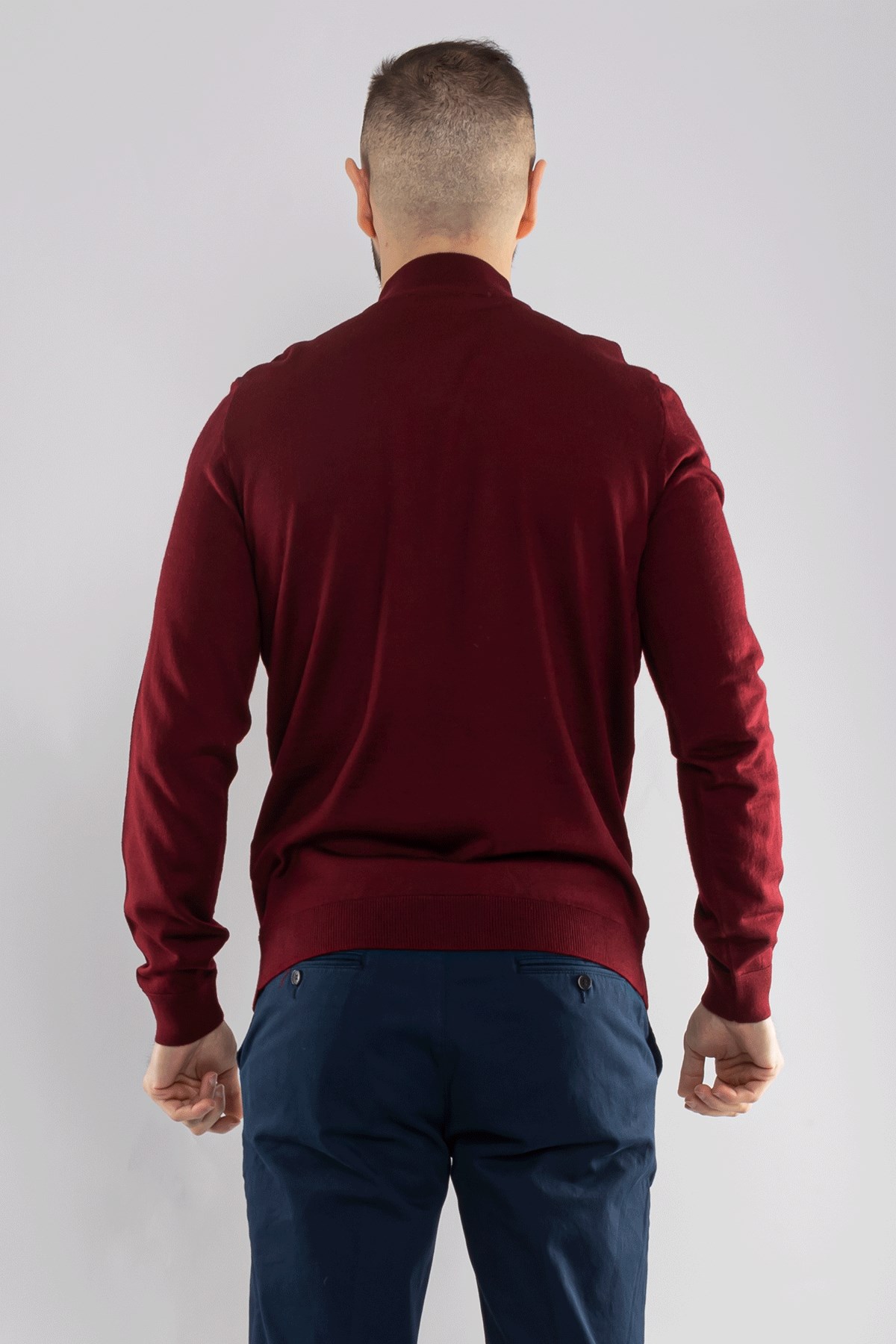 12108 Yarım Balıkçı Yünlü Triko Erkek Kazak