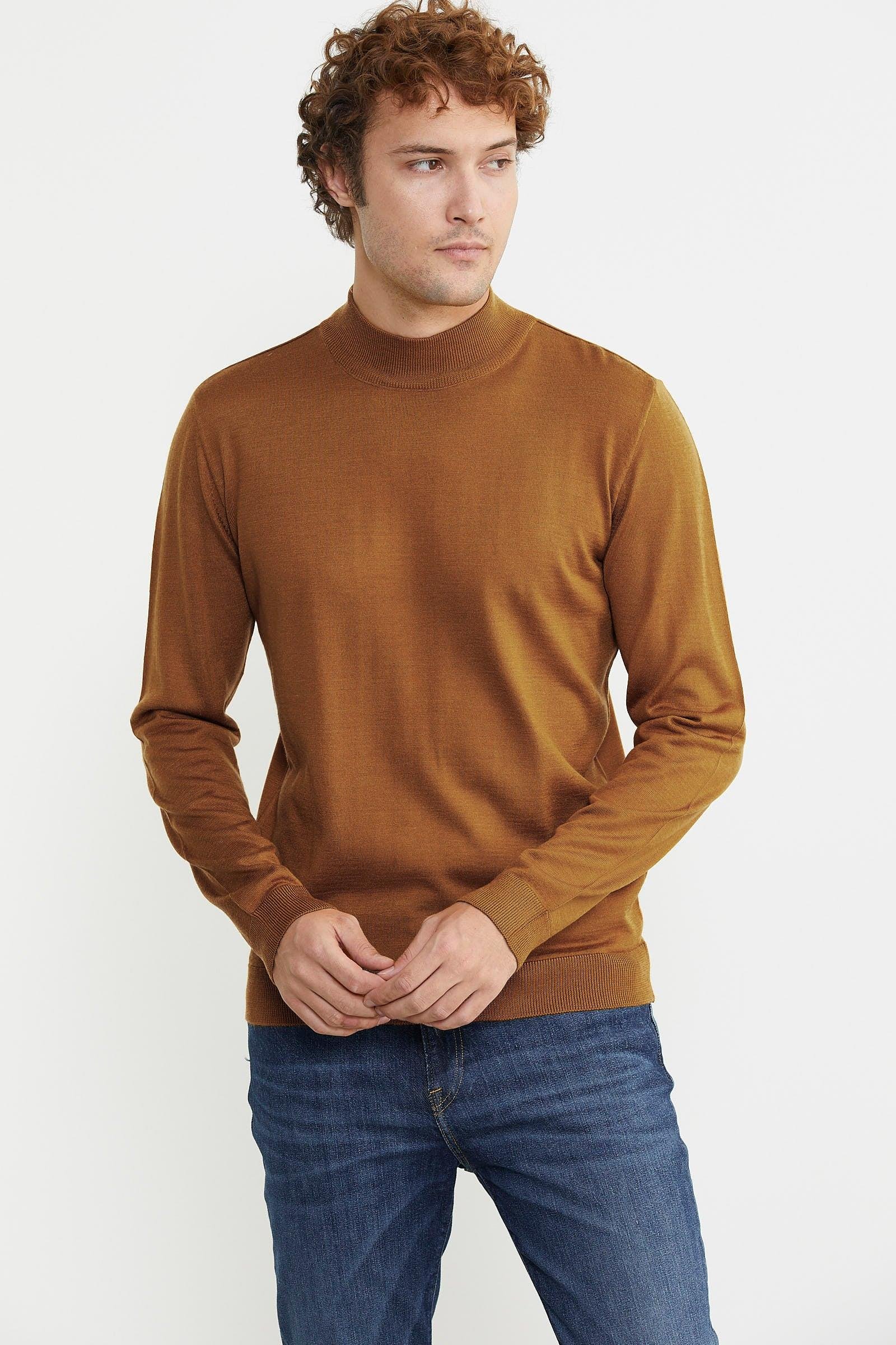 12108 Yarım Balıkçı Yünlü Triko Erkek Kazak