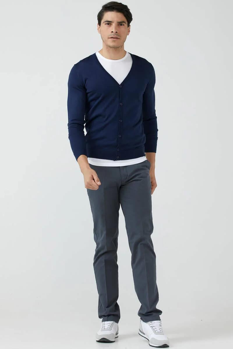 14108 Vyaka Düğmeli Erkek Triko Hırka