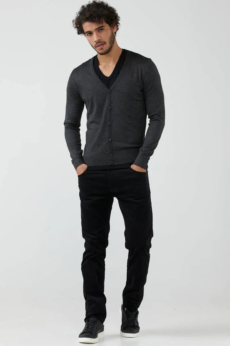 14108 Vyaka Düğmeli Erkek Triko Hırka