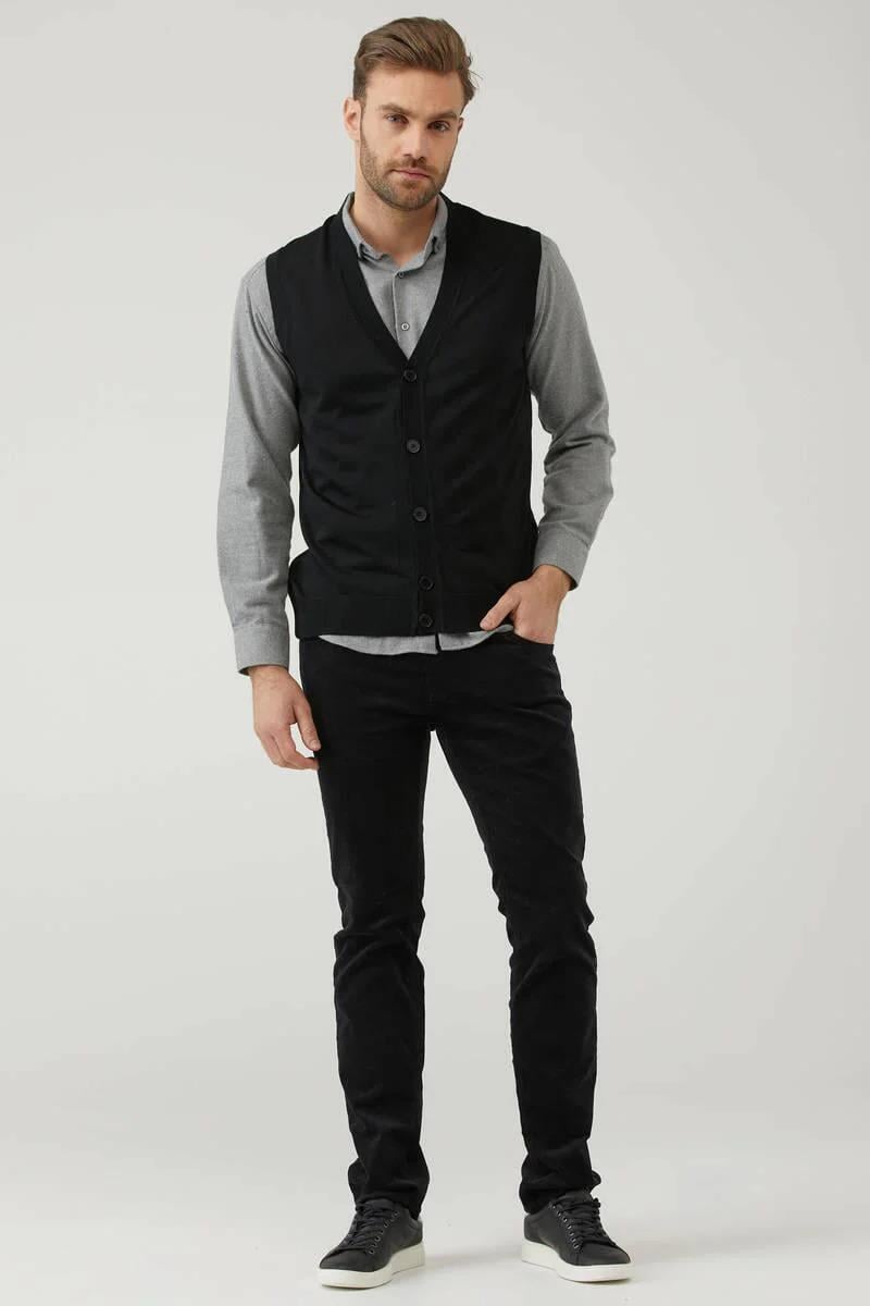 14226 Vyaka Düğmeli Erkek Triko Yelek