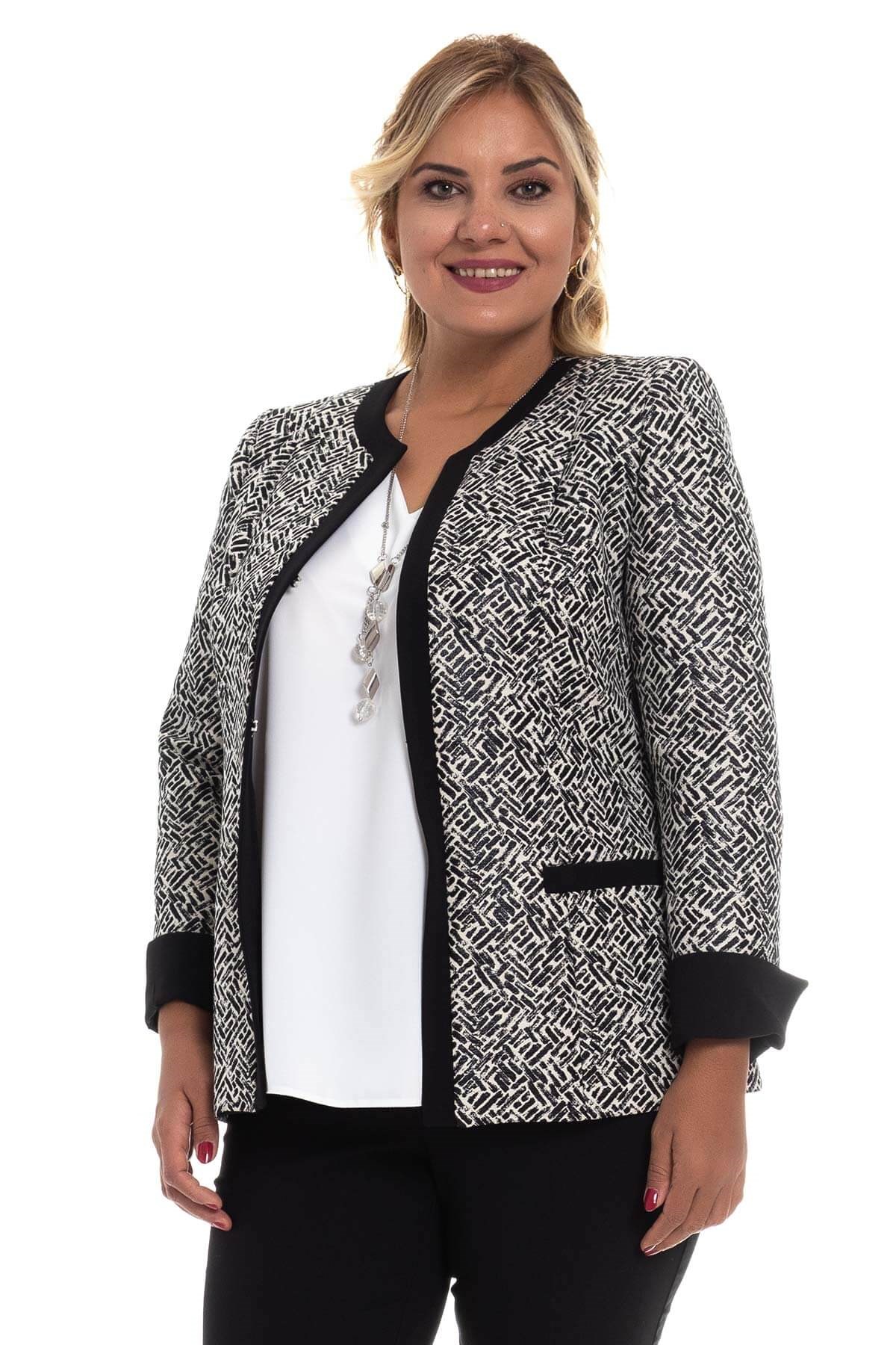 1498 BB Desenli Cepli Ceket