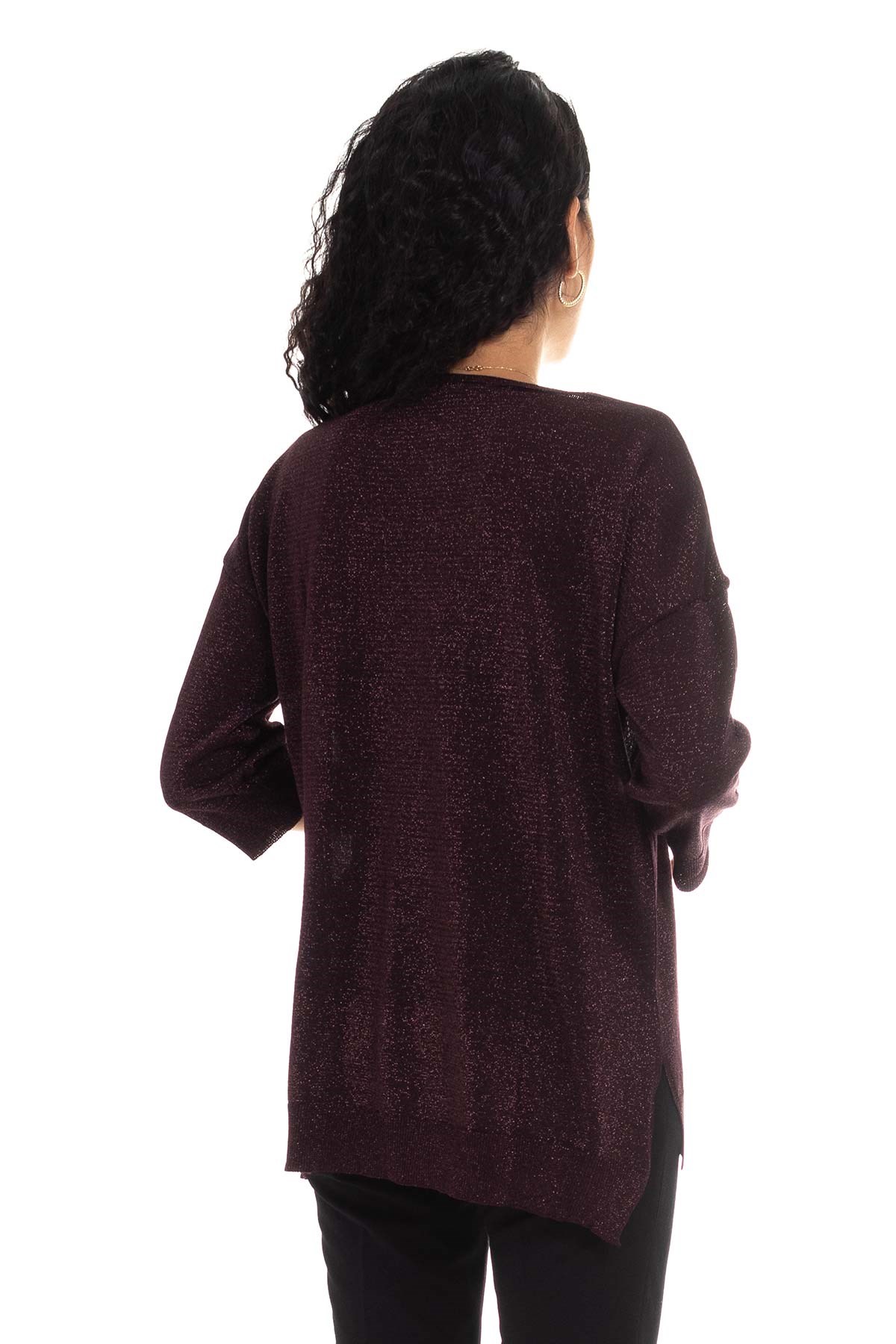 158 KB V Yaka Simli Truv.Kol İnce Triko Bluz