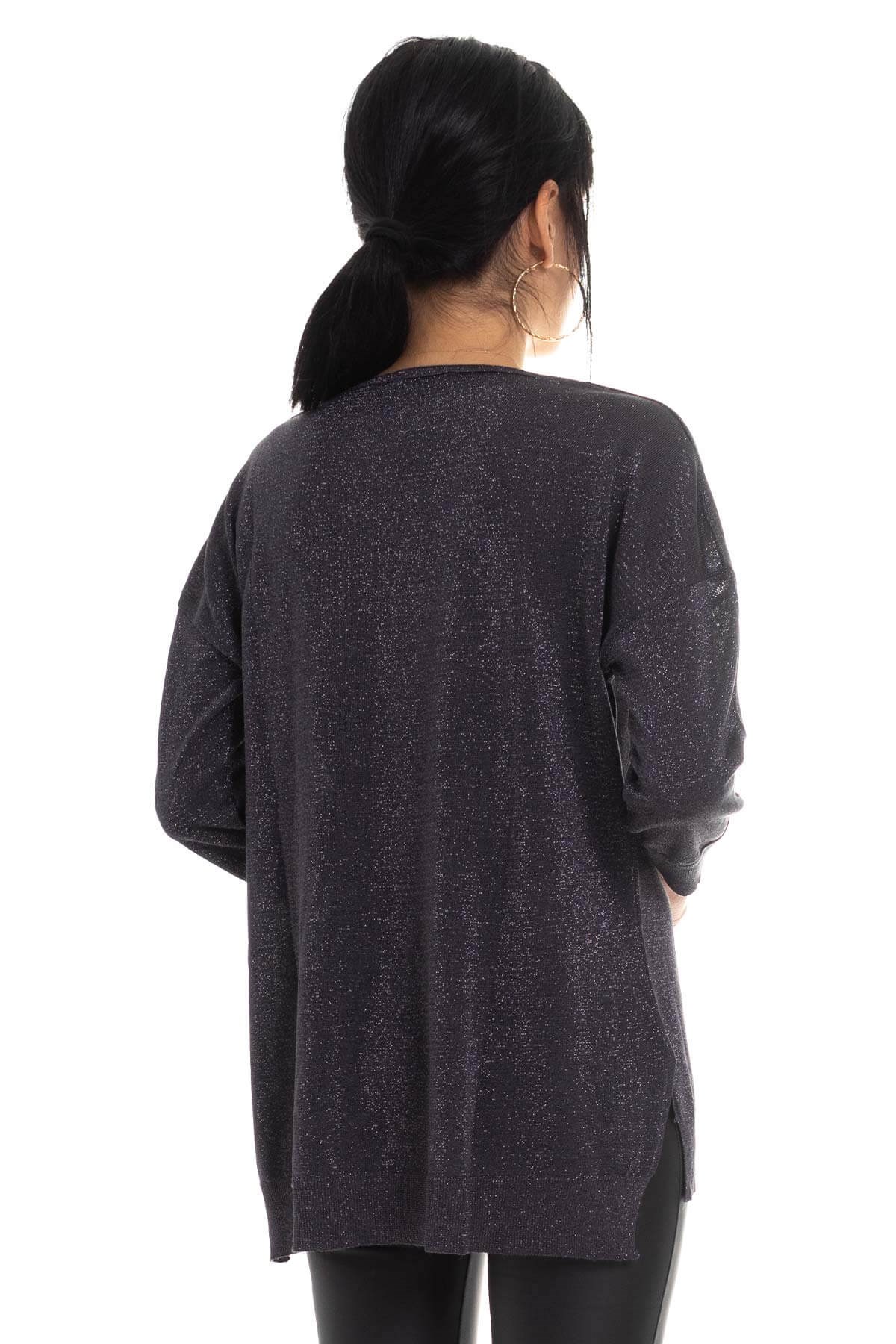 158 KB V Yaka Simli Truv.Kol İnce Triko Bluz