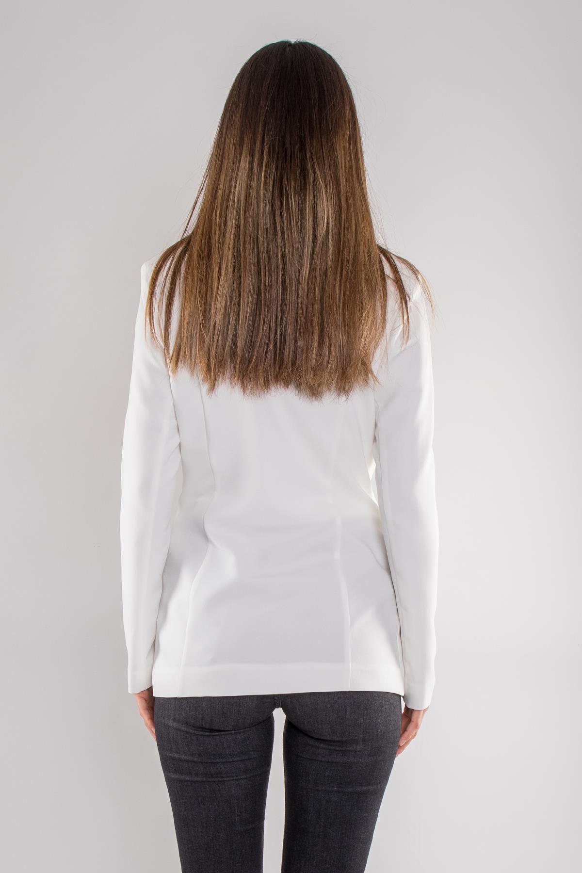 1942 Tek Düğme Cep Broşlu Kapaklı Kadın Ceket