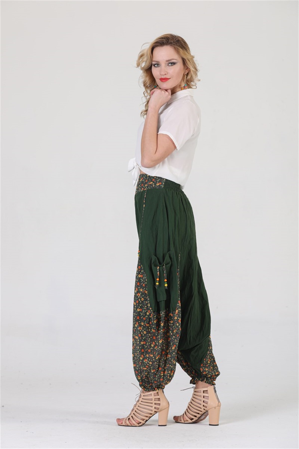 2066 BB Cepli Desenli Pamuklu Otantik Şalvar