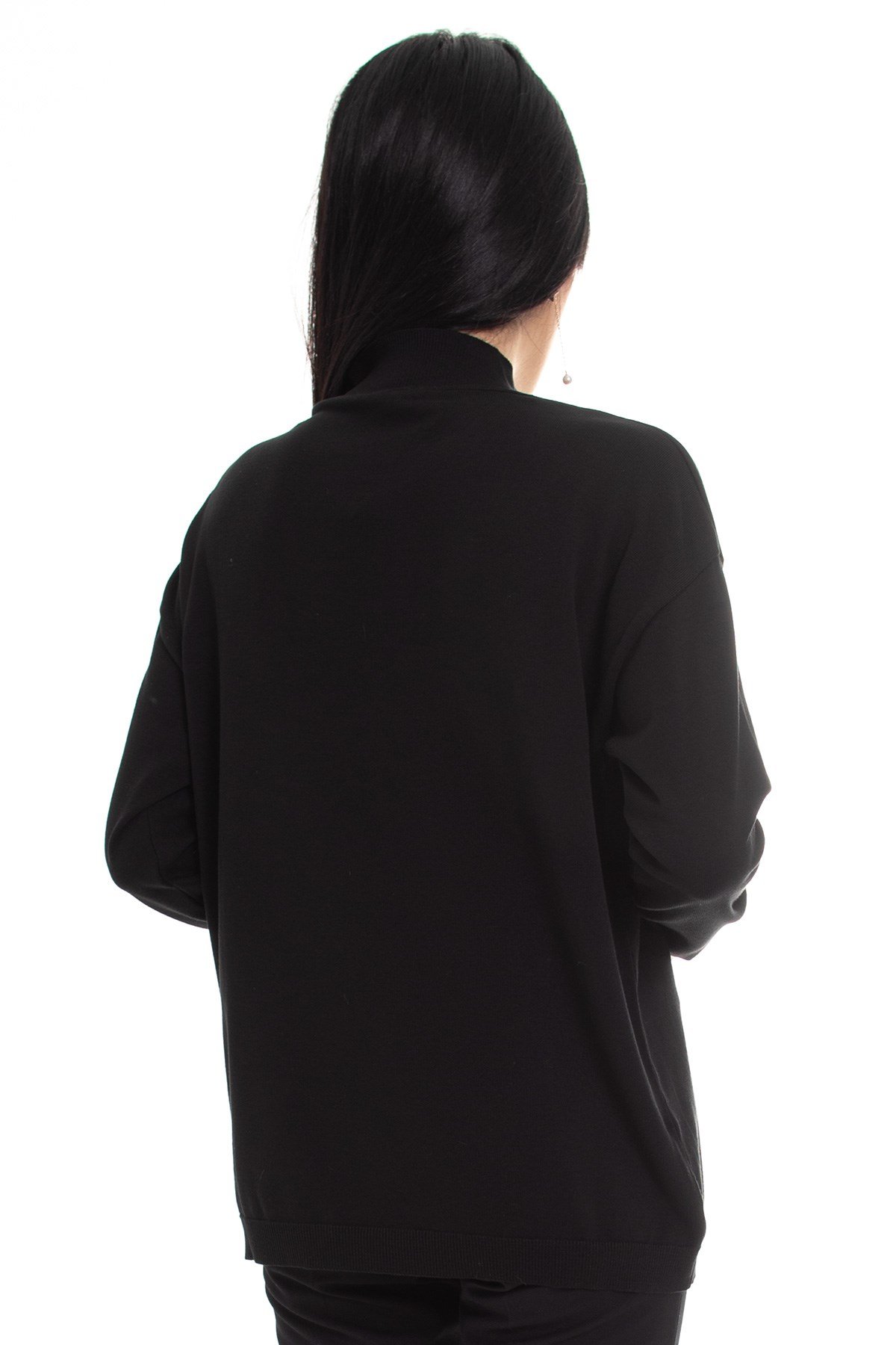 2127 Sim Şerit Detay Balıkçı Yaka Viscon Triko