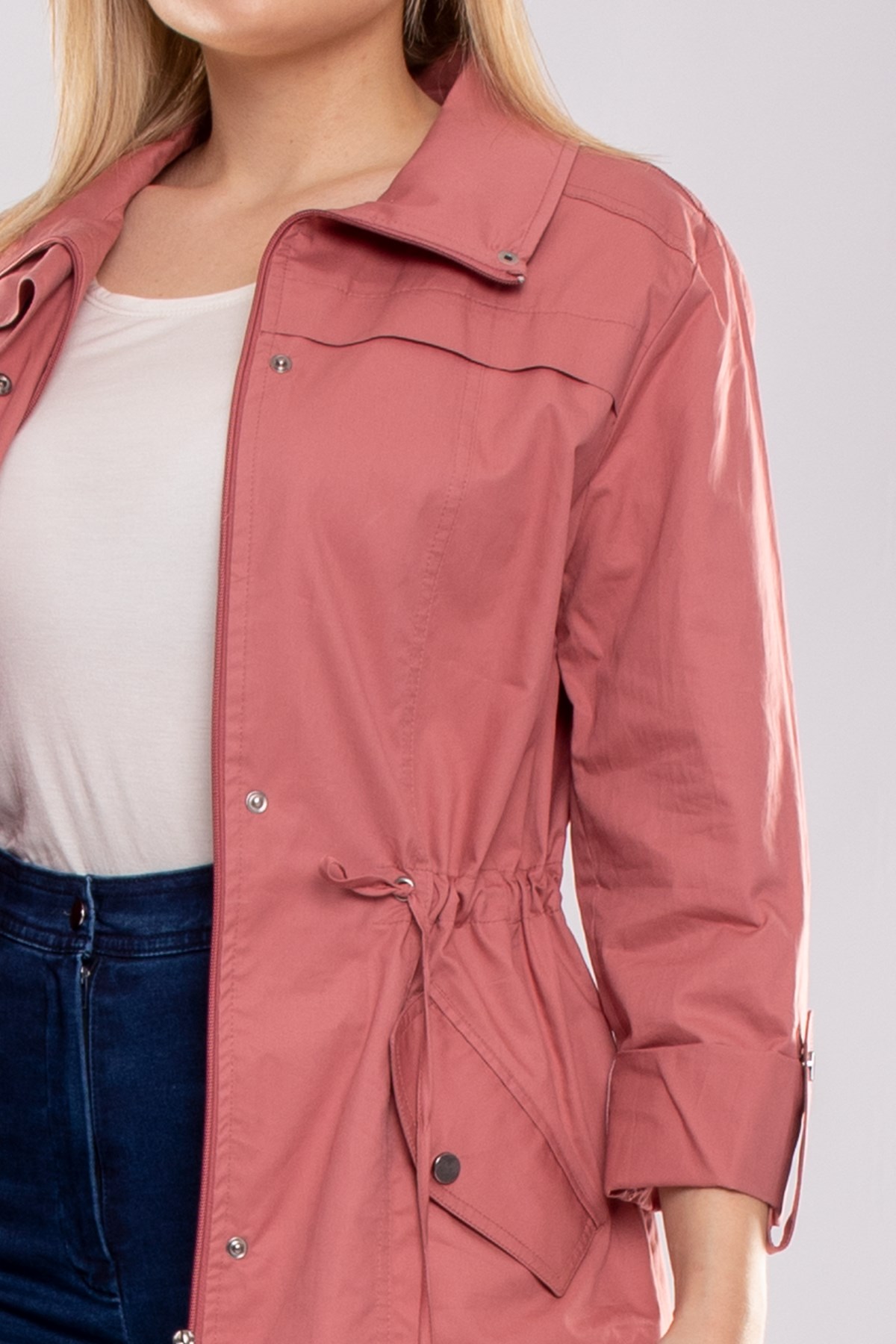 2157 Büyük Beden Beli Bağcıklı Astarsız Pamuklu Kap