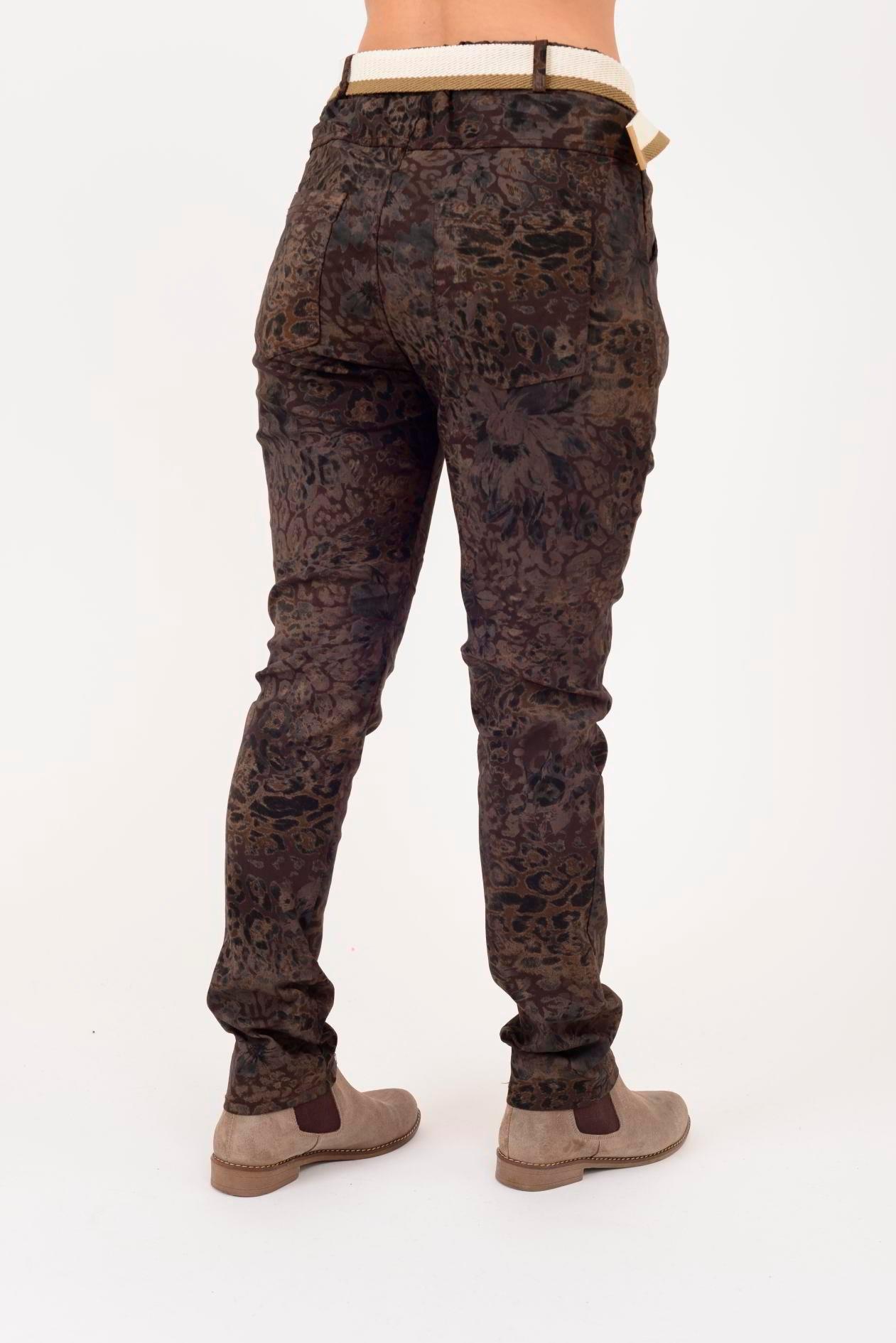 21980 Safari Desen Kemerli Pantolon