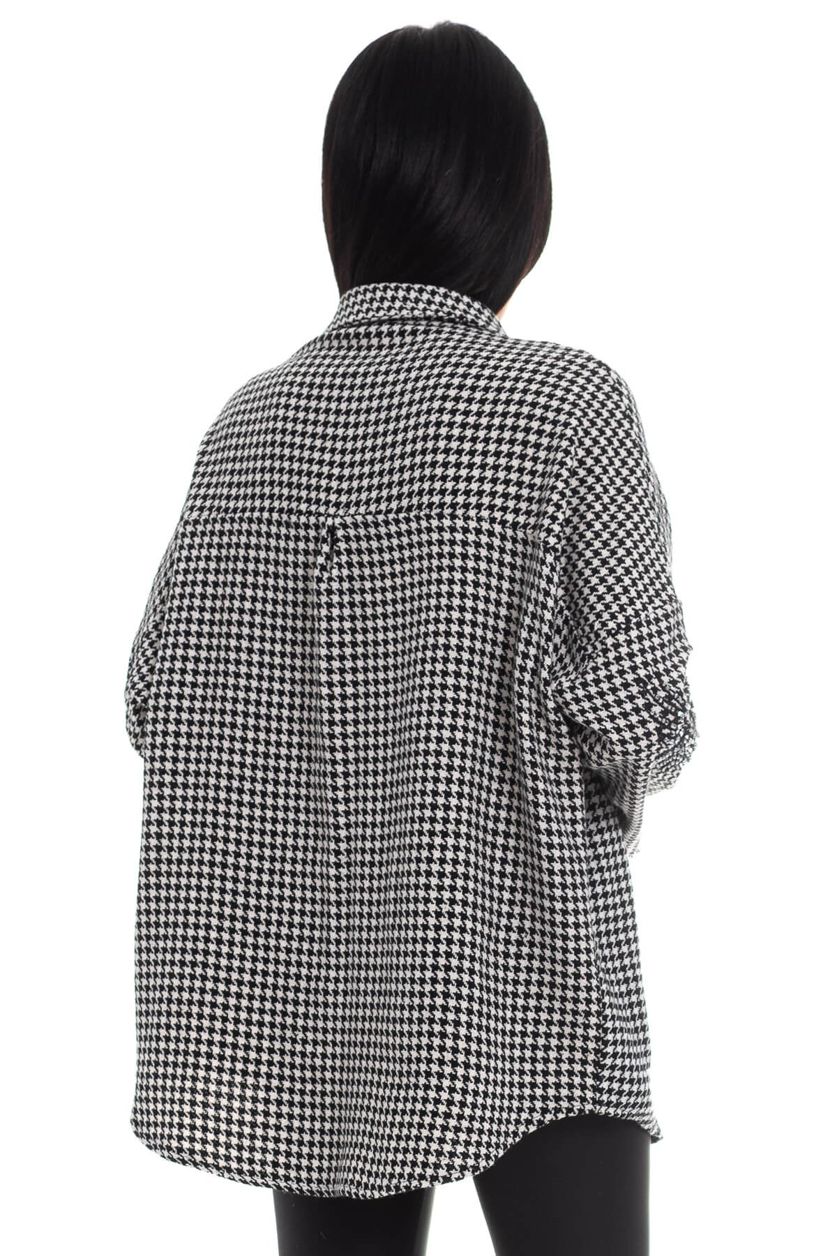 2202 Kol İşlemeli Kazayağı Gömlek